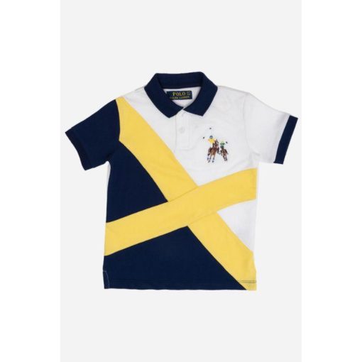RL Boys Double Pony Polo Shirt White And Black