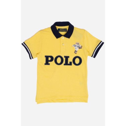 RL Boys Kicker Bear Polo Shirt Yellow