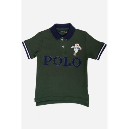 RL Boys Kicker Bear Polo Shirt Green