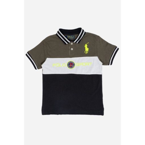 RL Boys Polo Sports Polo Shirt Brown And Black