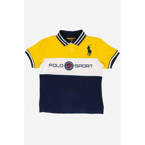 RL Boys Polo Sports Polo Shirt Yellow And Black