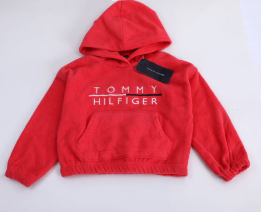Tommy Hilfiger Girls Polar Fleece Hoodie - Red