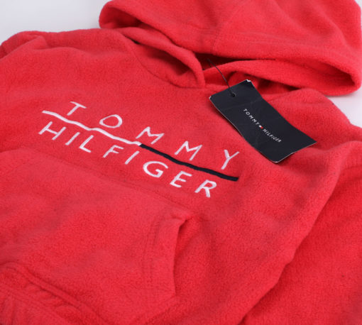 Tommy Hilfiger Girls Polar Fleece Hoodie - Red - Image 2