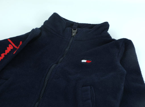 Tommy Hilfiger Girls Polar Fleece Zip Through Jacket - Navy - Image 2
