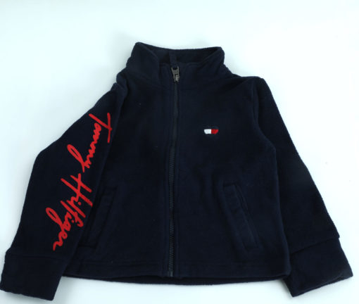 Tommy Hilfiger Girls Polar Fleece Zip Through Jacket - Navy