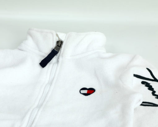 Tommy Hilfiger Girls Polar Fleece Zip Through Jacket - White - Image 2