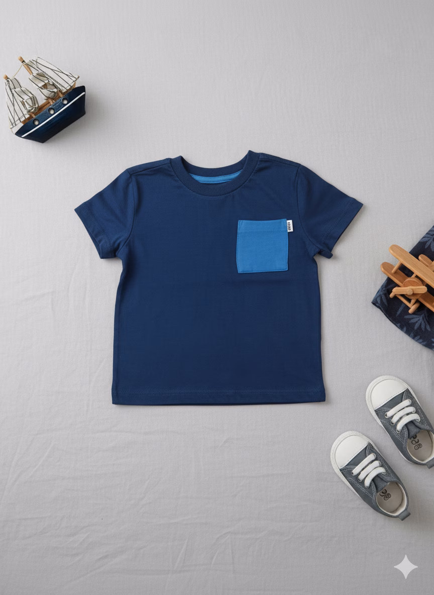 DKNY Boys Front Contrast Pocket T-Shirt - Image 2