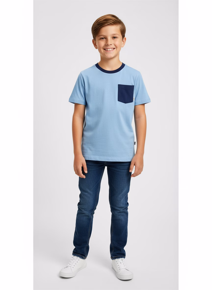 DKNY Boys Front Contrast Pocket T-Shirt