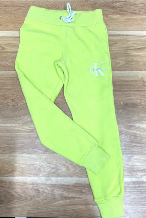 CALVIN KLEIN LOGO FLEECE SWEATPANTS - SEA GREEN