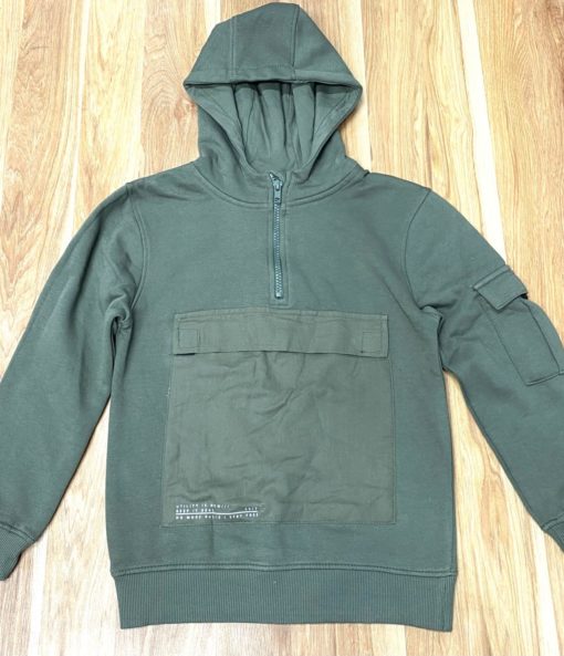 GEORGE KIDS FRONT POCKET HALF ZIP HOODIE