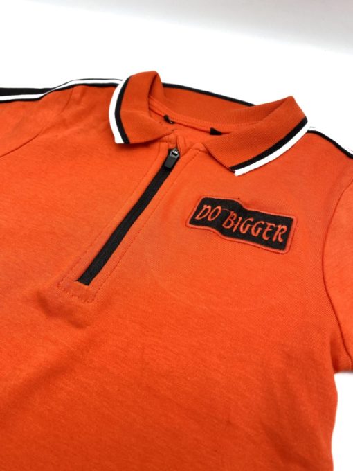 George Do Bigger Zip Polo Orange - Image 2