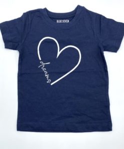 Blue Seven dreams Heart Logo Tee Navy