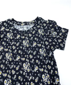 Alternative view of Name-It Girls Flora White print Frock Black