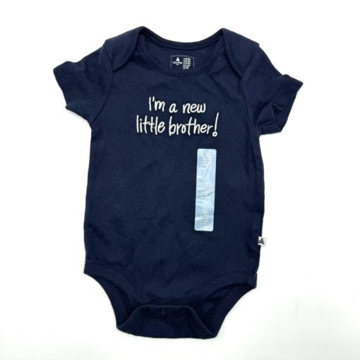 BABY GAP NEW LITTLE BROTHER LOGO ROMPER 9