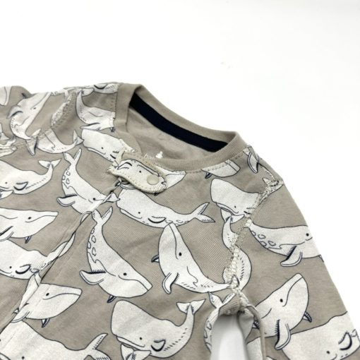 BABY GAP SHARK LOGO FULL ZIP ROMPER 17 - Image 2