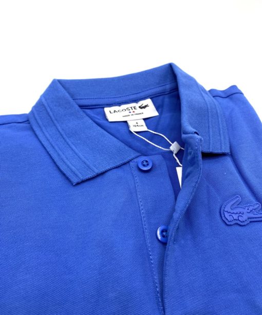 Lacoste Boys Stretch Pique Polo Royal Blue - Image 2