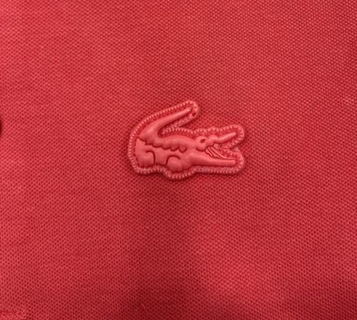 Lacoste Boys Stretch Pique Polo Red - Image 3