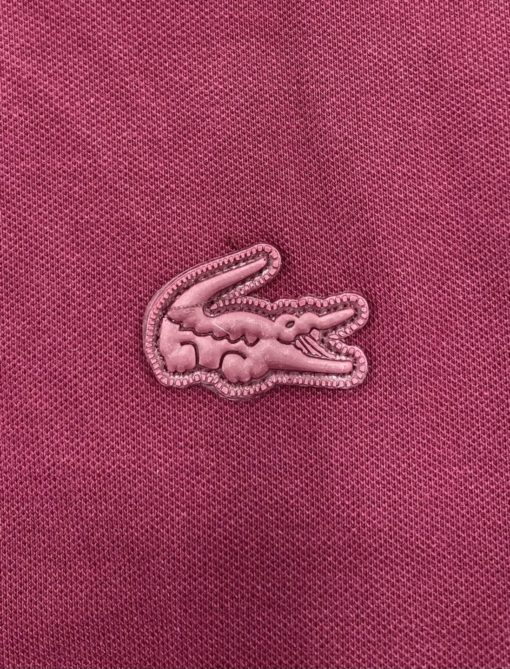 Lacoste Boys Stretch Pique Polo Maroon - Image 2