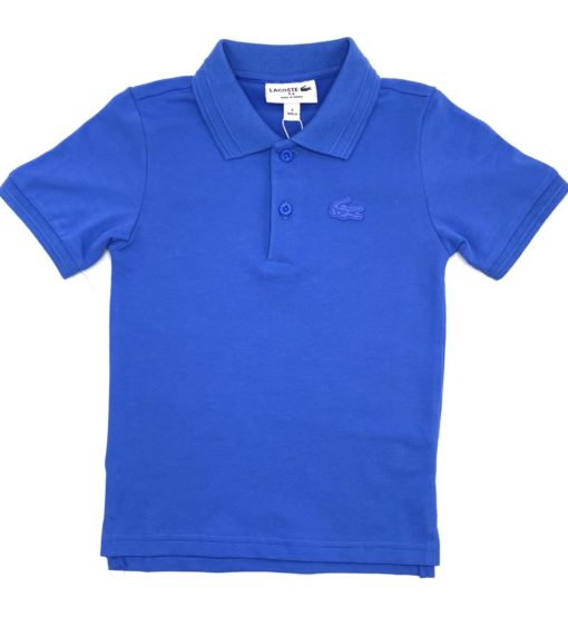 Lacoste Boys Stretch Pique Polo Royal Blue