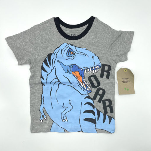 Maximus Rex Kids Big Logo ROAR Grey T-Shirt