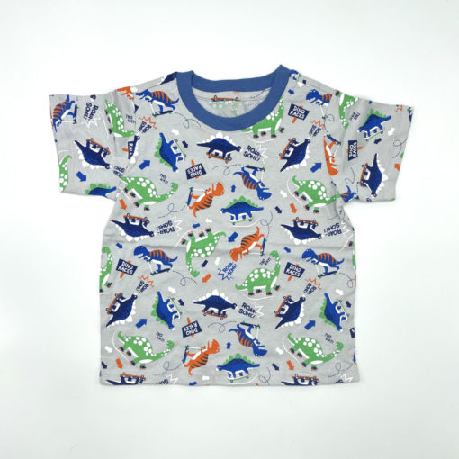 Maximus Rex Kids All Over Dino Print Grey T-Shirt