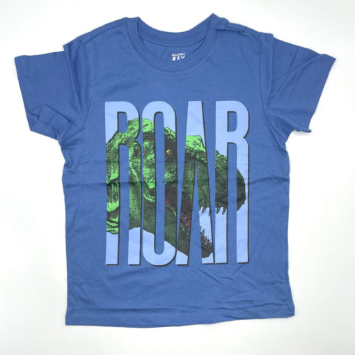 Maximus Rex Kids ROAR Clipart Blue T-Shirt