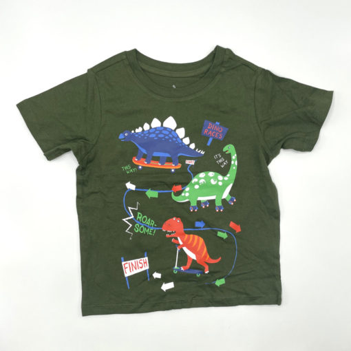 Maximus Rex Kids Dino Races Grey T-Shirt
