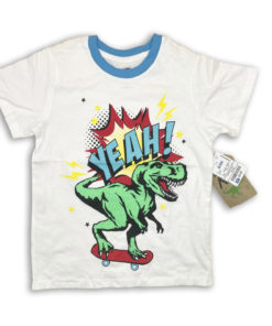 Maximus Rex Kids Skating Red Print White T-Shirt