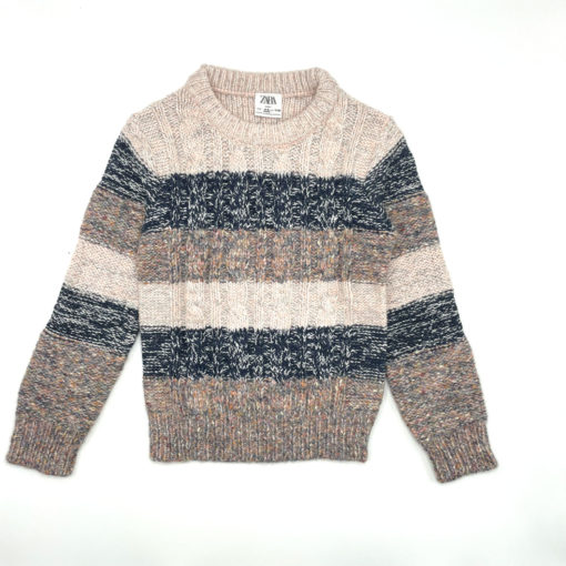ZARA Kids Striped Wool Sweater - PINK