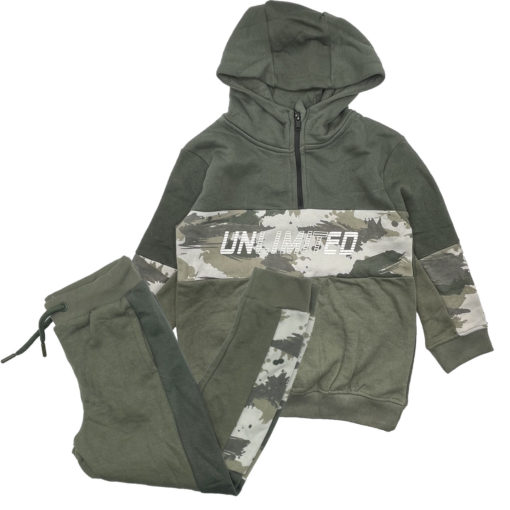 George Kids Unlimited 2 Piece Fleece Tracksuit - Olive