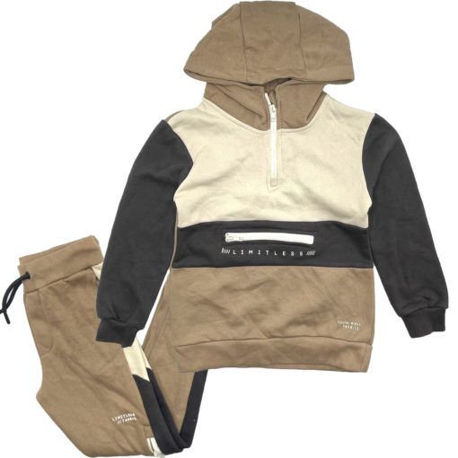 George Kids Limitless 2 Piece Fleece Tracksuit - Khaki