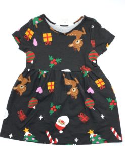 Alternative view of H&M Girl's Santa's Print Black Frock