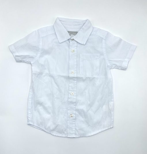 Place Kids  White Pattern Casual Shirt - Image 2