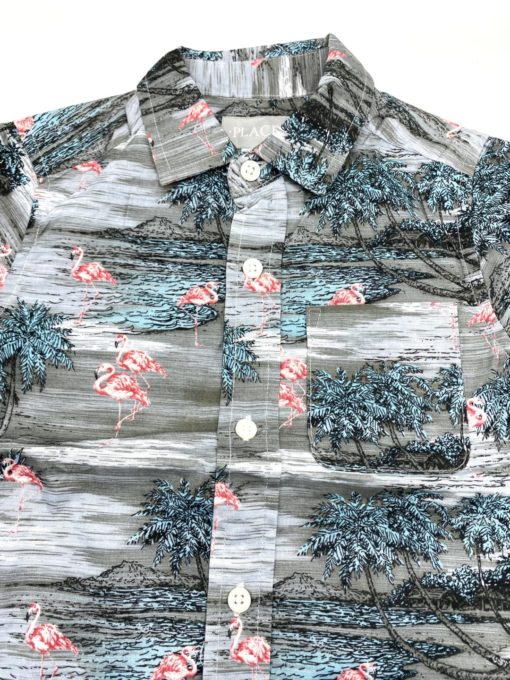 Place Boys Flamingo Print Casual Shirt - Image 2