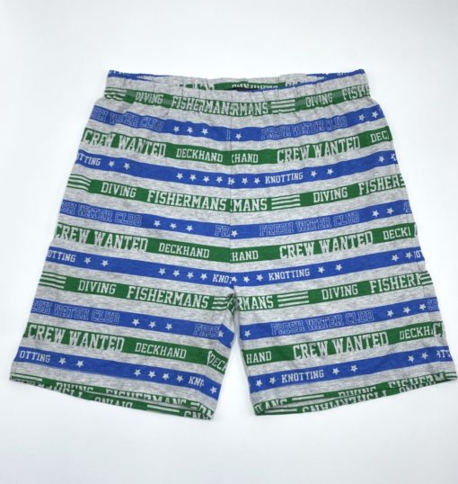 Tex Boys Green & Navy Stripe Cotton short