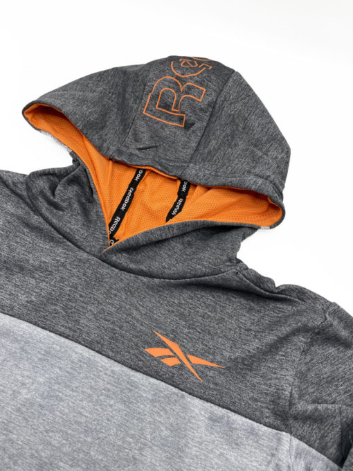 Reebok Boys Color Block Pull Over Hoodie - Charcoal - Image 2