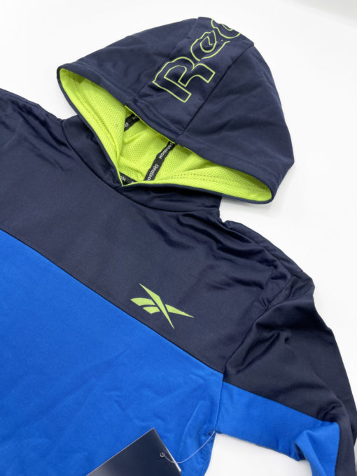 Reebok Boys Color Block Pull Over Hoodie - Navy Blue - Image 2