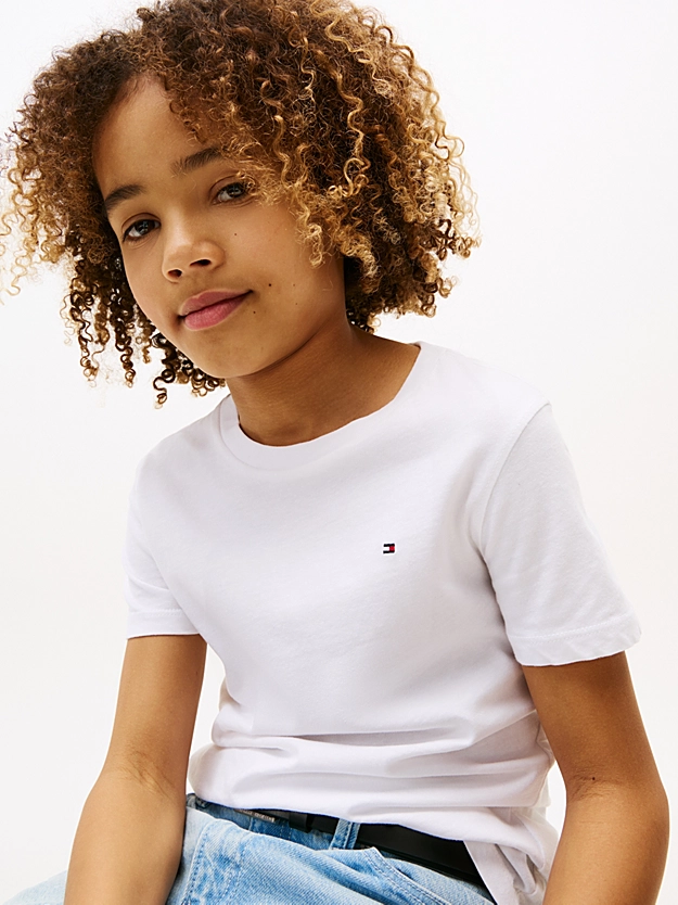 Tommy Hilfiger Boy's Essential Cotton T-Shirt White - Image 2