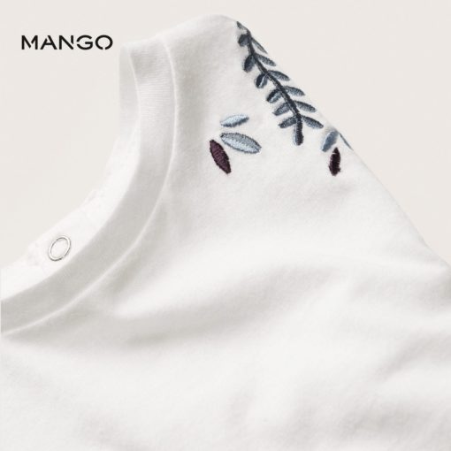 MANGO BABY OFF WHITE EMBROIDERED LONG SLEEVE T-SHIRT - Image 2