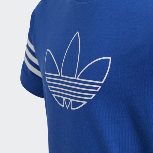 adidas Trefoil Outline logo tee - Royal Blue - Image 2