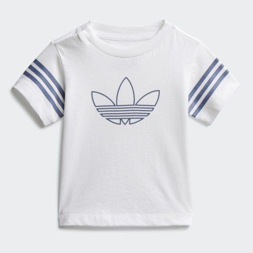 adidas Trefoil Outline logo tee - White