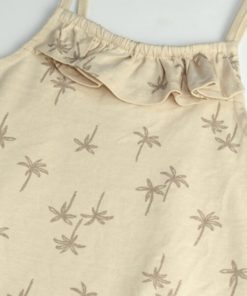 Alternative view of SO CUTE BROWN TREES PRINTED SLEEVELESS DRESS