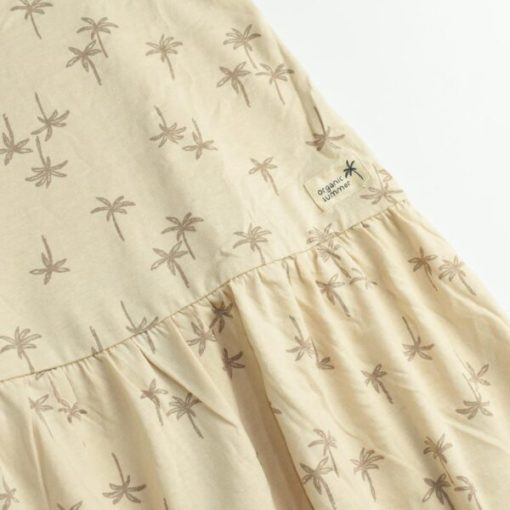 SO CUTE BROWN TREES PRINTED SLEEVELESS DRESS - Image 3