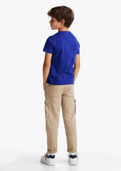 Tommy Hilfiger Boy's Flag Graphic Crew Neck T-Shirt Royal Blue - Image 3