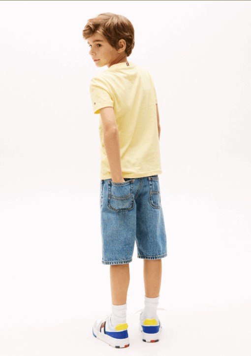 Tommy Hilfiger Boy's Cotton T-Shirt Yellow - Image 2