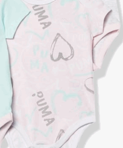 Puma kids Heart Logo Romper Pink