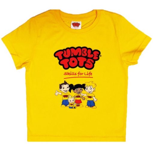 Tumbles Tots Cartoon Logo T-Shirt Yellow - Image 2