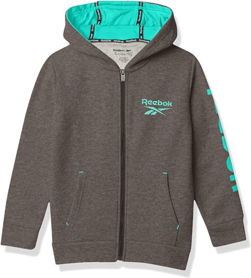 REEBOK BOY’S ACTIVE HOOHIE - Charcoal