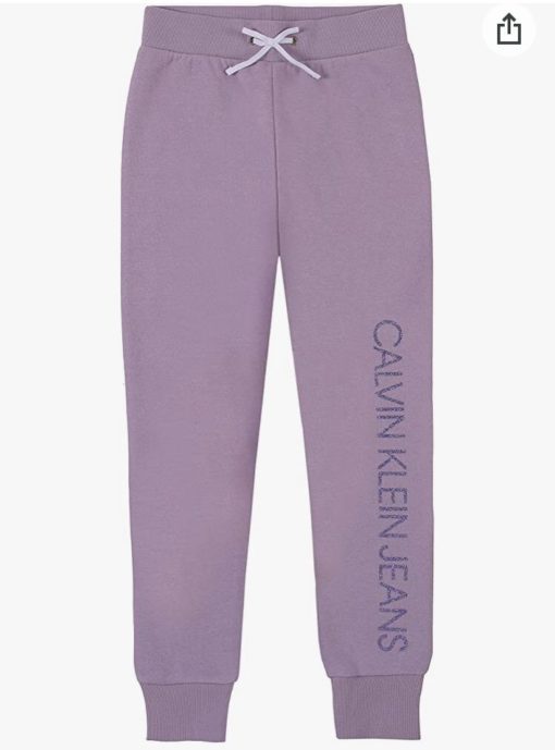 CALVIN KLEIN JEANS GLITER FLEECE SWEATPANTS - Purple