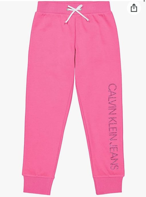 CALVIN KLEIN JEANS GLITER FLEECE SWEATPANTS - Pink